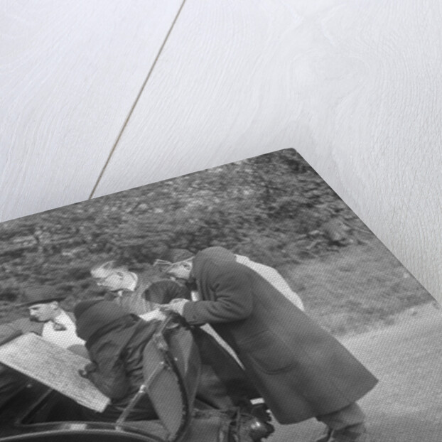 Wolseley Hornet taking part in the Bugatti Owners Club car treasure hunt, 25 October 1931 by Bill Brunell