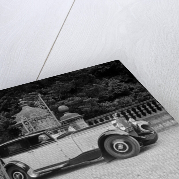 Kitty Brunell road testing a 1931 Delage D8, Wykehurst Place, Bolney, Sussex by Bill Brunell