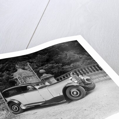 Kitty Brunell road testing a 1931 Delage D8, Wykehurst Place, Bolney, Sussex by Bill Brunell