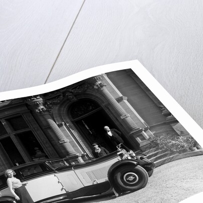 Kitty Brunell road testing a 1931 Delage D8, Wykehurst Place, Bolney, Sussex by Bill Brunell