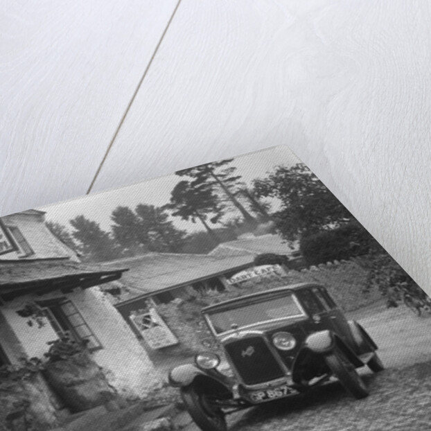 1931 Austin 16/6 on a road test, parked outside the Church House Inn, Stoke Gabriel, Devon by Bill Brunell