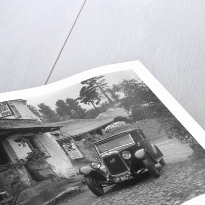 1931 Austin 16/6 on a road test, parked outside the Church House Inn, Stoke Gabriel, Devon by Bill Brunell