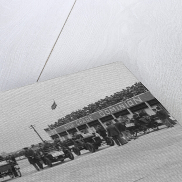 Cars competing in the BARC Daily Sketch Old Crocks Race, Brooklands, 1931 by Bill Brunell