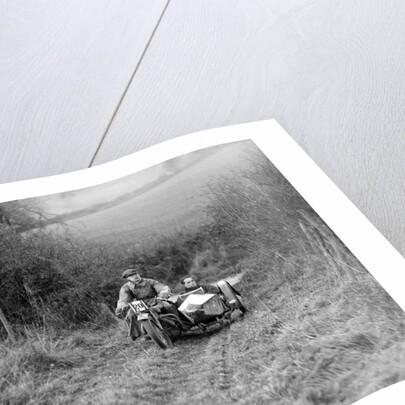 Sunbeam and sidecar competing in the Inter-Varsity Trial, November 1931 by Bill Brunell