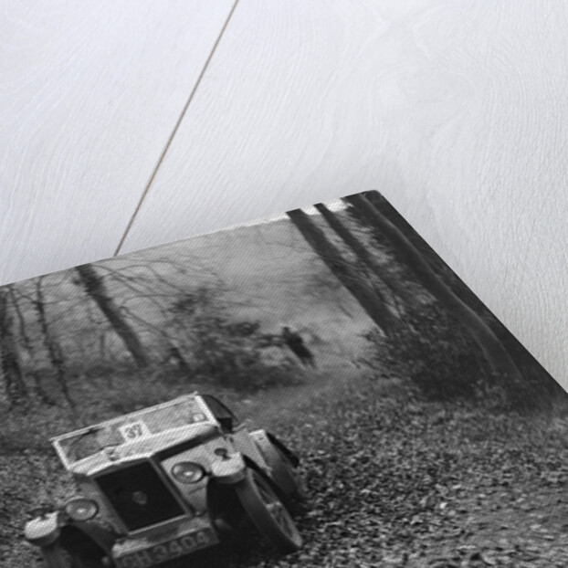 W Wright's Morris Minor with body by Arrow competing in the Inter-Varsity Trial, November 1931 by Bill Brunell