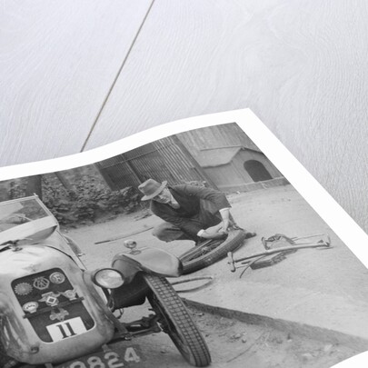 Working on the engine of E Martin's Austin Swallow at the North West London Motor Club Trial, 1929 by Bill Brunell