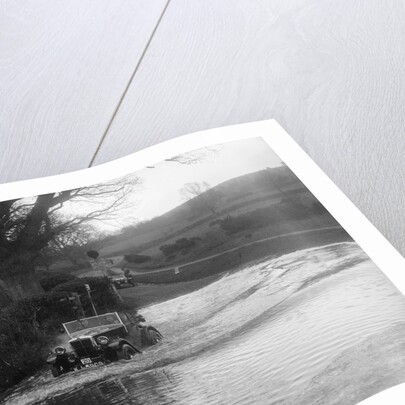 1932 Morris Minor tourer driving through a ford during a motoring trial, 1936 by Bill Brunell
