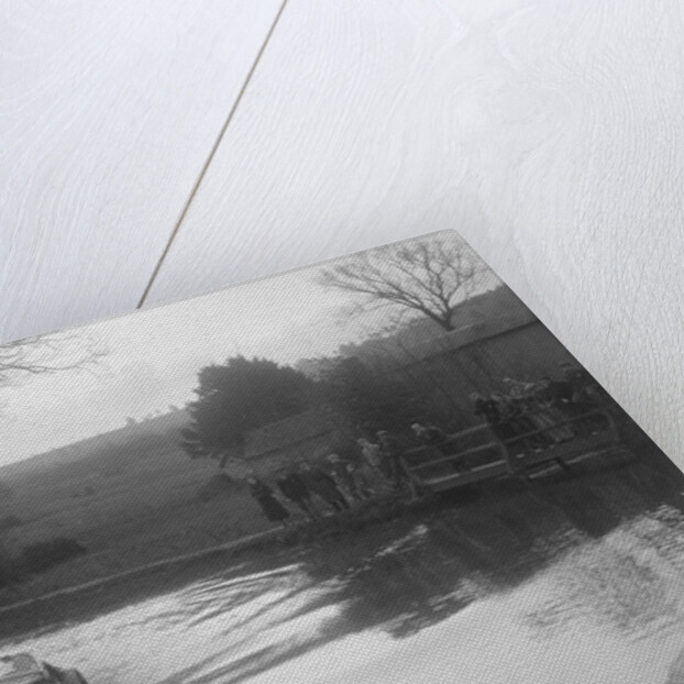 MG PA driving through a ford during a motoring trial, 1936 by Bill Brunell