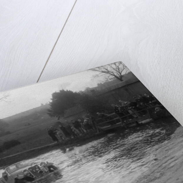 972 cc Singer Le Mans driving through a ford during a motoring trial, 1936 by Bill Brunell