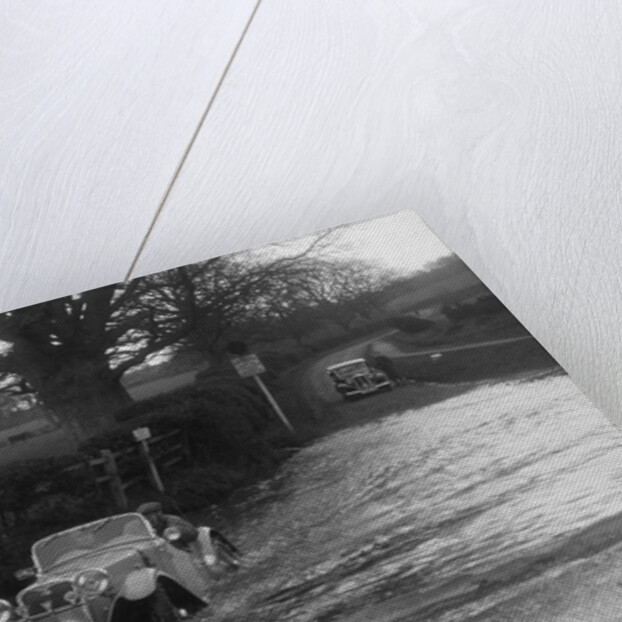 972 cc Singer Le Mans driving through a ford during a motoring trial, 1936 by Bill Brunell