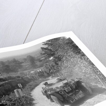 1934 MG PA taking part in a West Hants Light Car Club Trial, Ibberton Hill, Dorset, 1930s by Bill Brunell