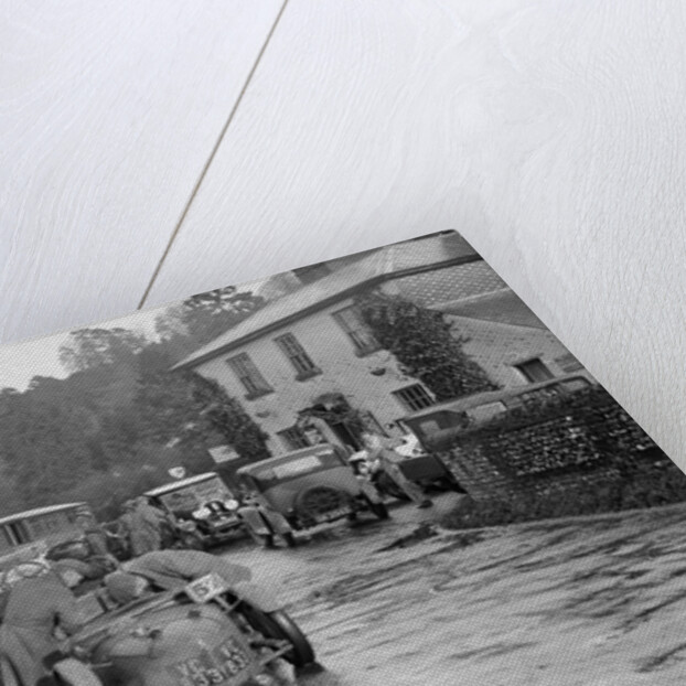 Riley Brooklands outside the Stonor Arms Hotel, Henley-on-Thames, Inter-Varsity Trial, 1930 by Bill Brunell