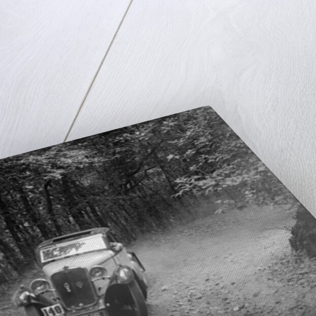 Singer coupe competing in the B&HMC Brighton-Beer Trial, Fingle Bridge Hill, Devon, 1934 by Bill Brunell