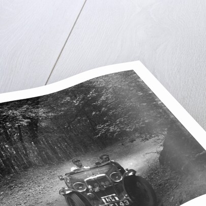 MG J2 competing in the B&HMC Brighton-Beer Trial, Fingle Bridge Hill, Devon, 1934 by Bill Brunell