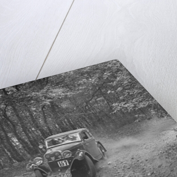 Singer coupe competing in the B&HMC Brighton-Beer Trial, Fingle Bridge Hill, Devon, 1934 by Bill Brunell