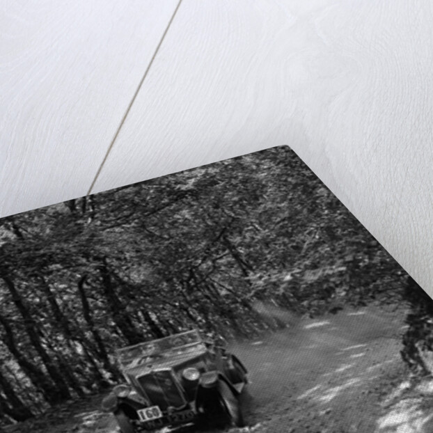 Morris Minor competing in the B&HMC Brighton-Beer Trial, Fingle Bridge Hill, Devon, 1934 by Bill Brunell