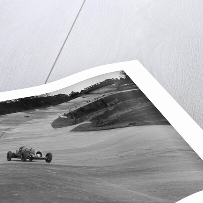 Bentley of Tim Birkin on the way to winning a race at a BARC meeting, Brooklands, 1930 by Bill Brunell