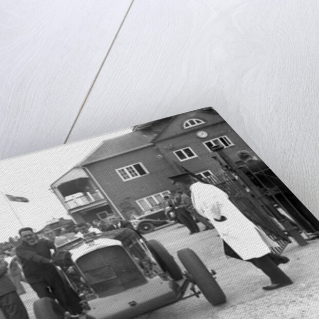 Bentley at Brooklands, 1938 or 1939 by Bill Brunell