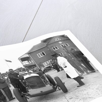 Bentley at Brooklands, 1938 or 1939 by Bill Brunell