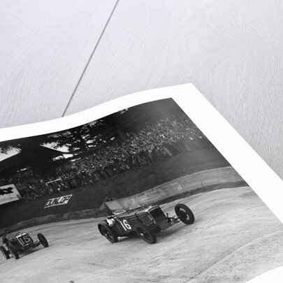 Frazer-Nash, MG and HRG racing at Brooklands, 1938 or 1939 by Bill Brunell