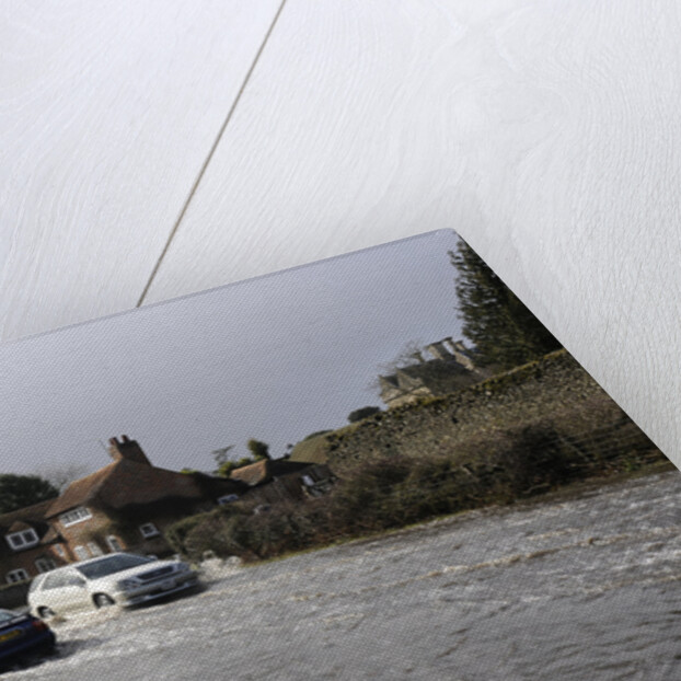 Vehicles on Flooded road at Beaulieu 2008 by Unknown