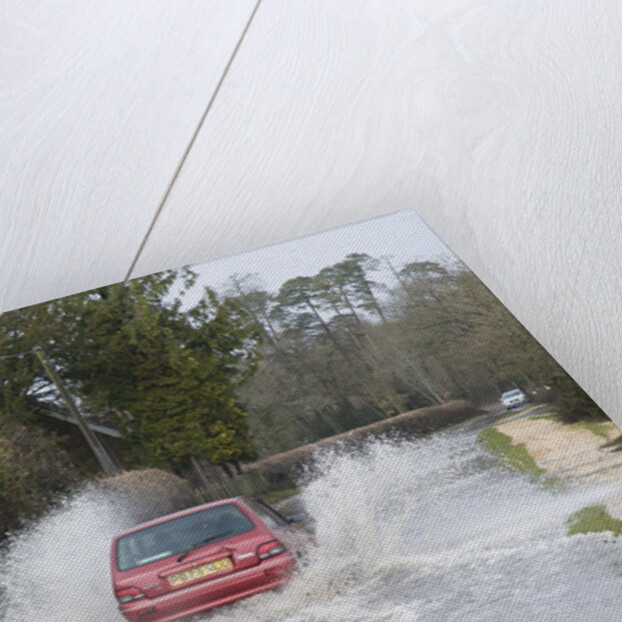Rover Metro driving through floods at Beaulieu 2008 by Unknown