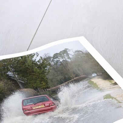 Rover Metro driving through floods at Beaulieu 2008 by Unknown