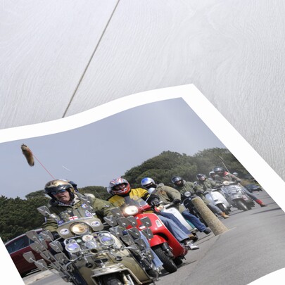 Group of Mods on their Scooters at Mudeford 2008 by Unknown