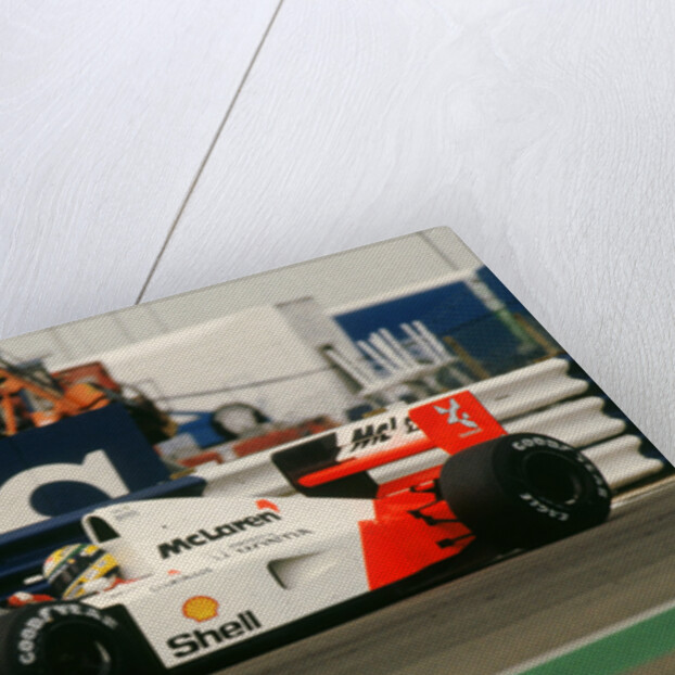Ayrton Senna in the McLaren MP4-7 1992 British Grand Prix at Silverstone by Unknown