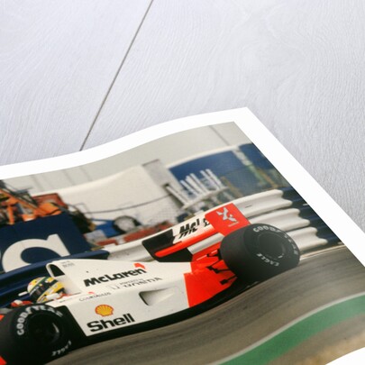 Ayrton Senna in the McLaren MP4-7 1992 British Grand Prix at Silverstone by Unknown