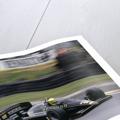 Ayrton Senna in the Lotus 98T at 1985 British Grand Prix Brands Hatch by Unknown