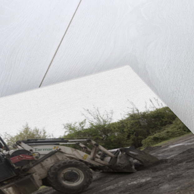 Road resurfacing work repairing potholes by Unknown