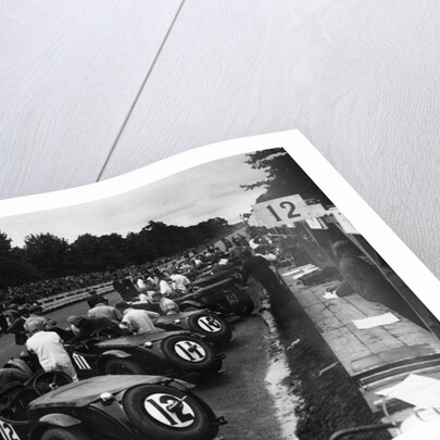 1930 O.M. works cars ready for start of 1930 Irish Grand Prix by Unknown