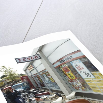 2011 Goodwood Revival Meeting, Tesco retro shop and scooters by Unknown