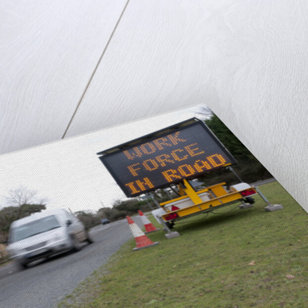 Mobile road matrix sign by Anonymous