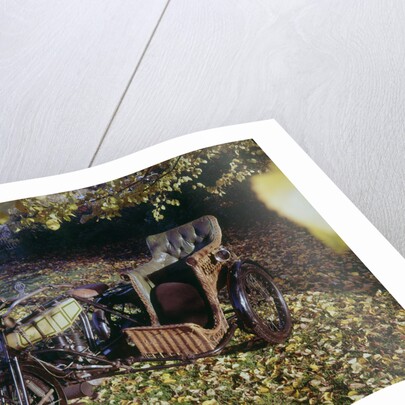 1913 BAT motorcycle with wicker sidecar by Unknown