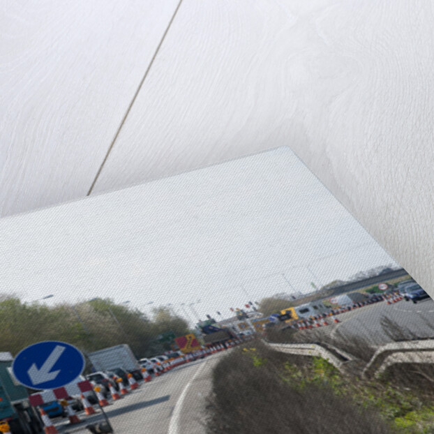 Traffic Jam on A27 roadworks in Sussex near Arundel by Anonymous