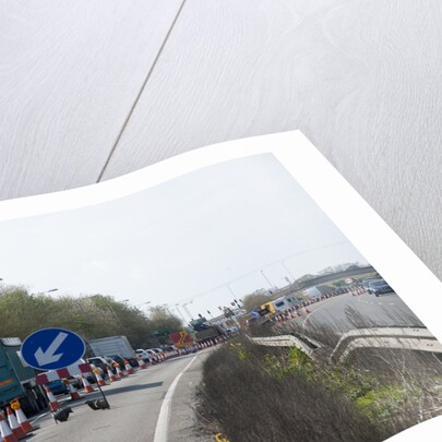 Traffic Jam on A27 roadworks in Sussex near Arundel by Anonymous