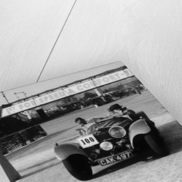 1938 S.S. 100 at Brooklands suring Junior Car Club event 25th March 1939 by Unknown