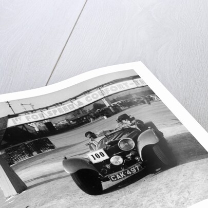 1938 S.S. 100 at Brooklands suring Junior Car Club event 25th March 1939 by Unknown