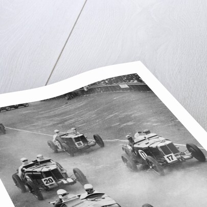 1933 Ulster TT, MG Magnette K3 Nuvolari, car number 17, trails Riley by Unknown