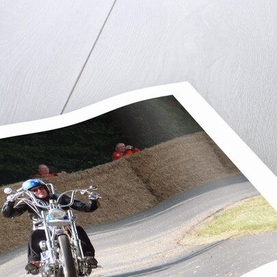 Peter Fonda on Captain America Chopper, Goodwood Festival of Speed 2013 by Unknown