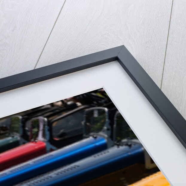 Row of Caterham Sevens at club meeting event by Anonymous