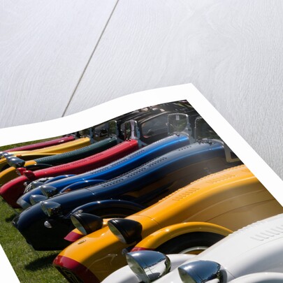 Row of Caterham Sevens at club meeting event by Anonymous