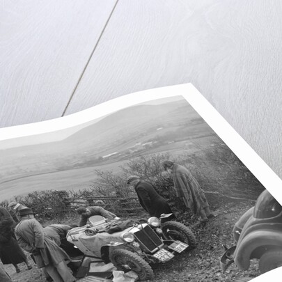 MG PB of K Scales getting a push during the MG Car Club Midland Centre Trial, 1938 by Bill Brunell