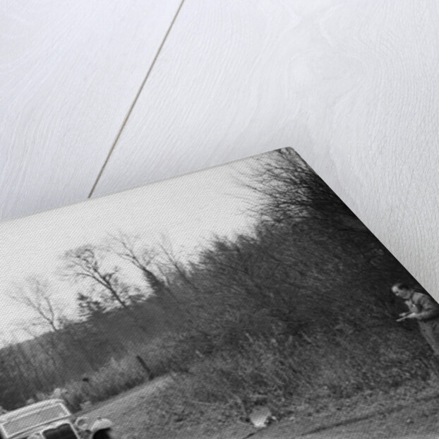 1935 Singer 9 fixed-head coupe competing in the Great West Motor Club Thatcher Trophy, 1938 by Bill Brunell