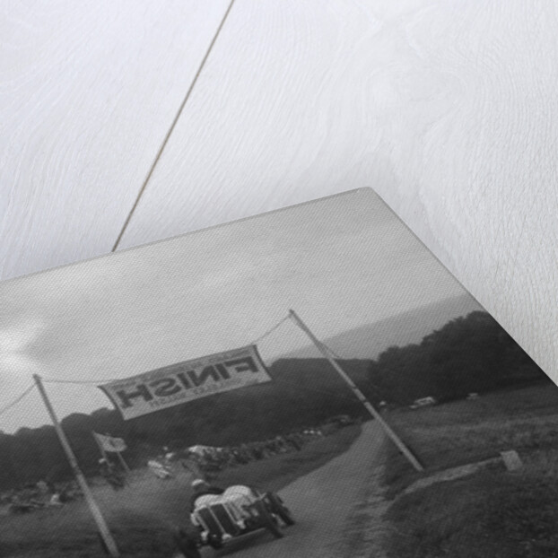 Car crossing the finishing line at the MAC Shelsley Walsh Speed Hill Climb, Worcestershire, 1935 by Bill Brunell