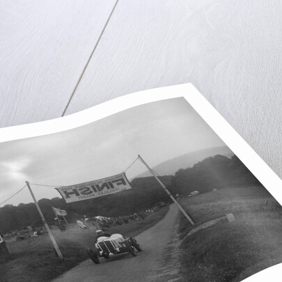 Car crossing the finishing line at the MAC Shelsley Walsh Speed Hill Climb, Worcestershire, 1935 by Bill Brunell