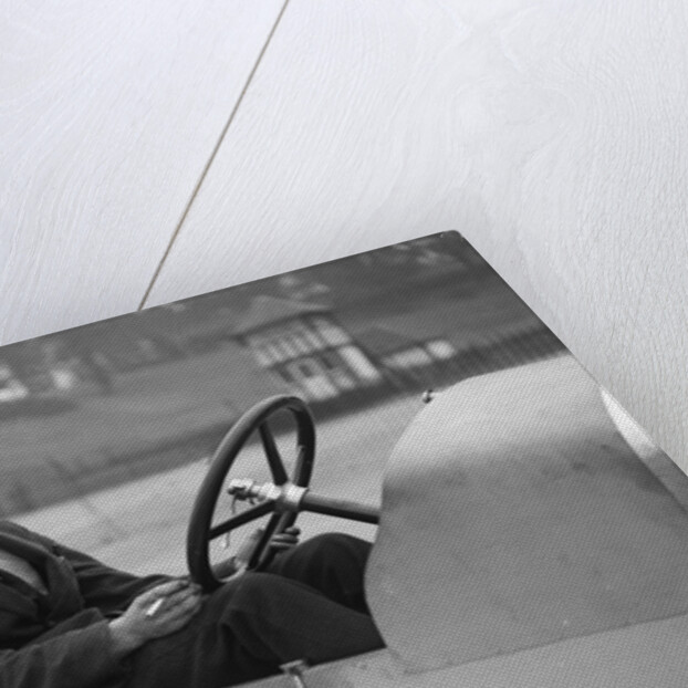 Bertie Kensington Moir in an Aston Martin crude test body, Brooklands, c1921 by Bill Brunell