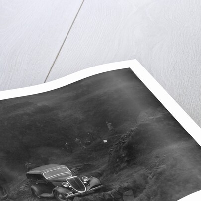 Ford V8 saloon of TC Wise competing in the MCC Sporting Trial, 1935 by Bill Brunell